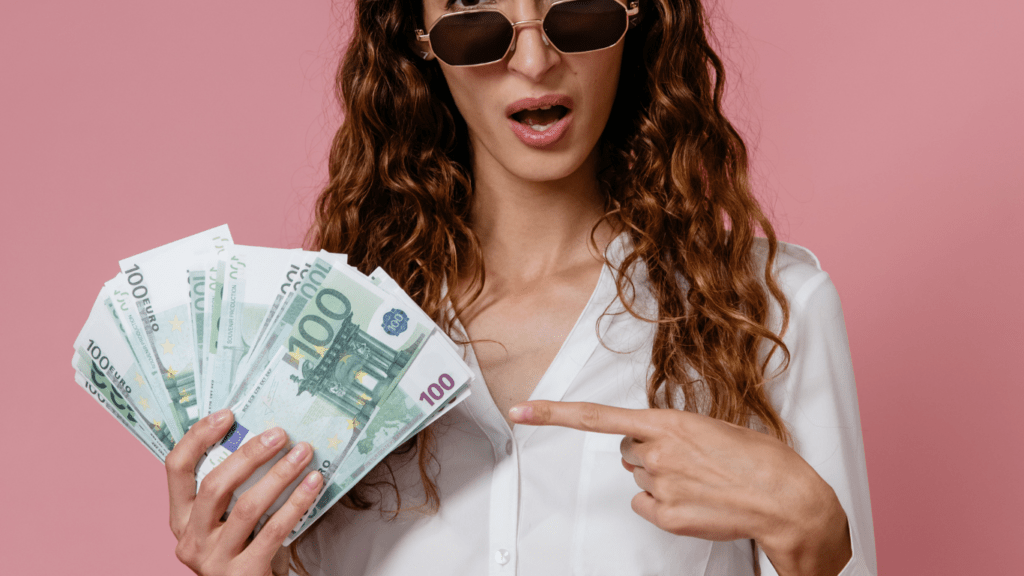 A person is holding money.
