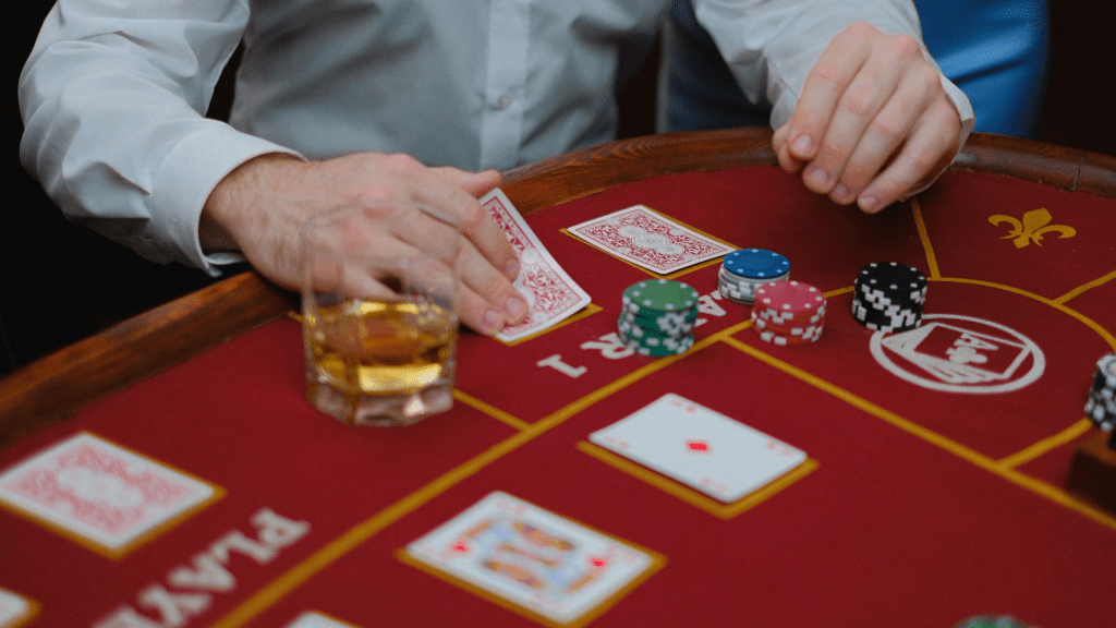 image of a poker table