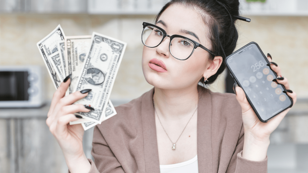 A person is holding money.