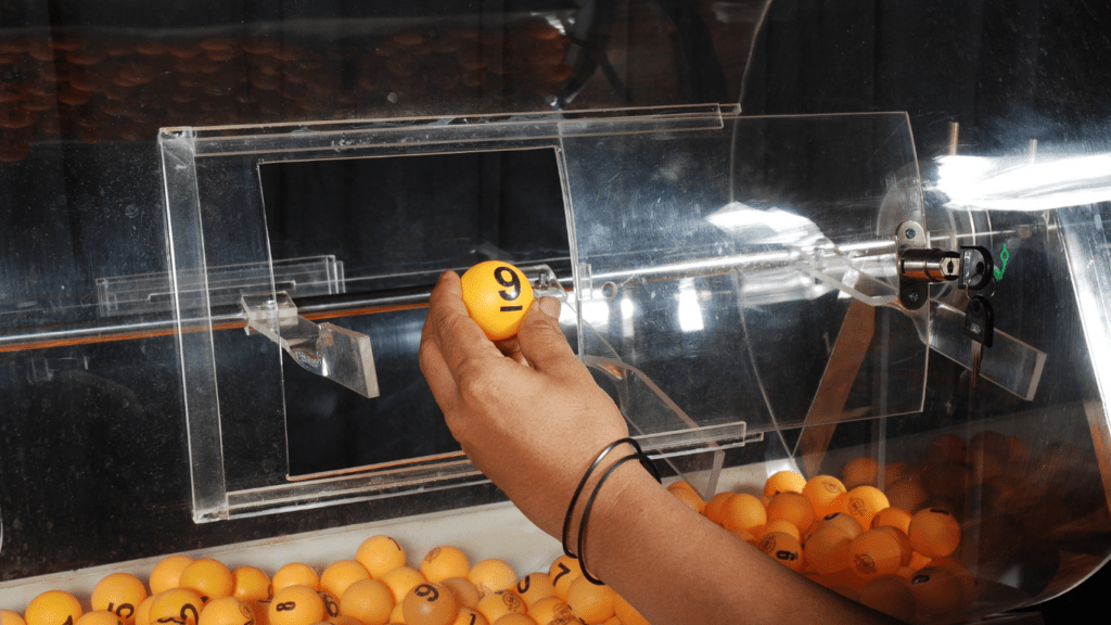 close up image of a lotto ball