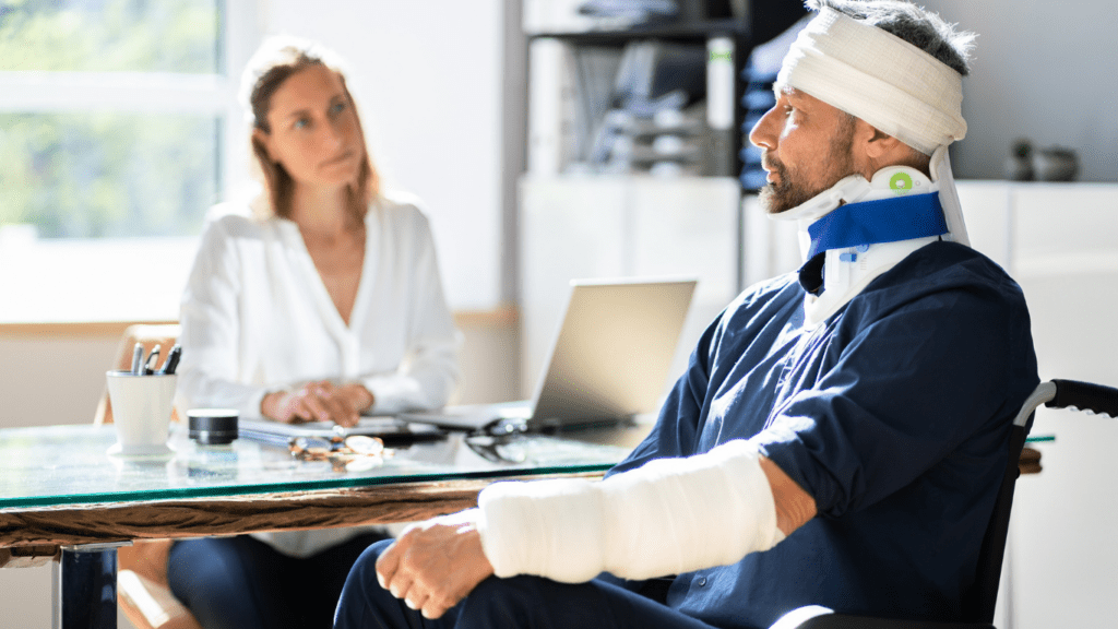 a person with injury