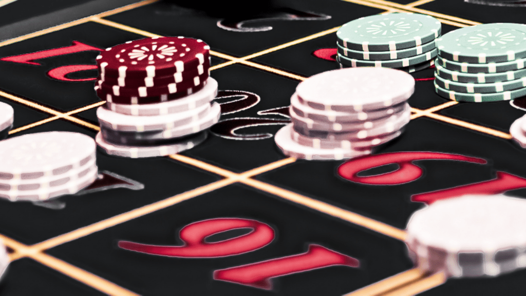 close up image of a casino chips