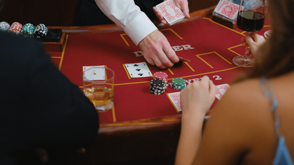 image of a poker table