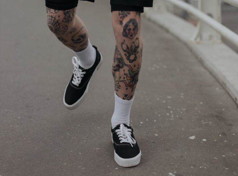 gangster chicano leg tattoos